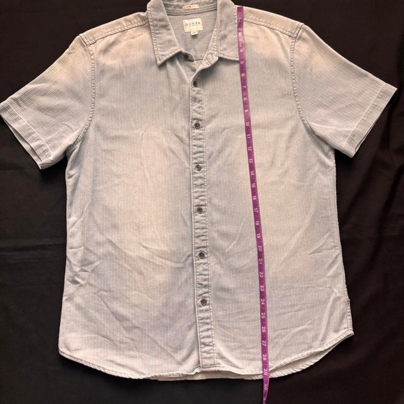 Guess Denim Button Up Short Sleeve Shirt - Picture 1 of 5